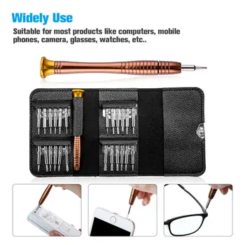 25In1 manyetik tornavida seti Torx çok fonksiyonlu cep telefonu tamir aracı Mini hassas tornavida Bit seti telefon PC için