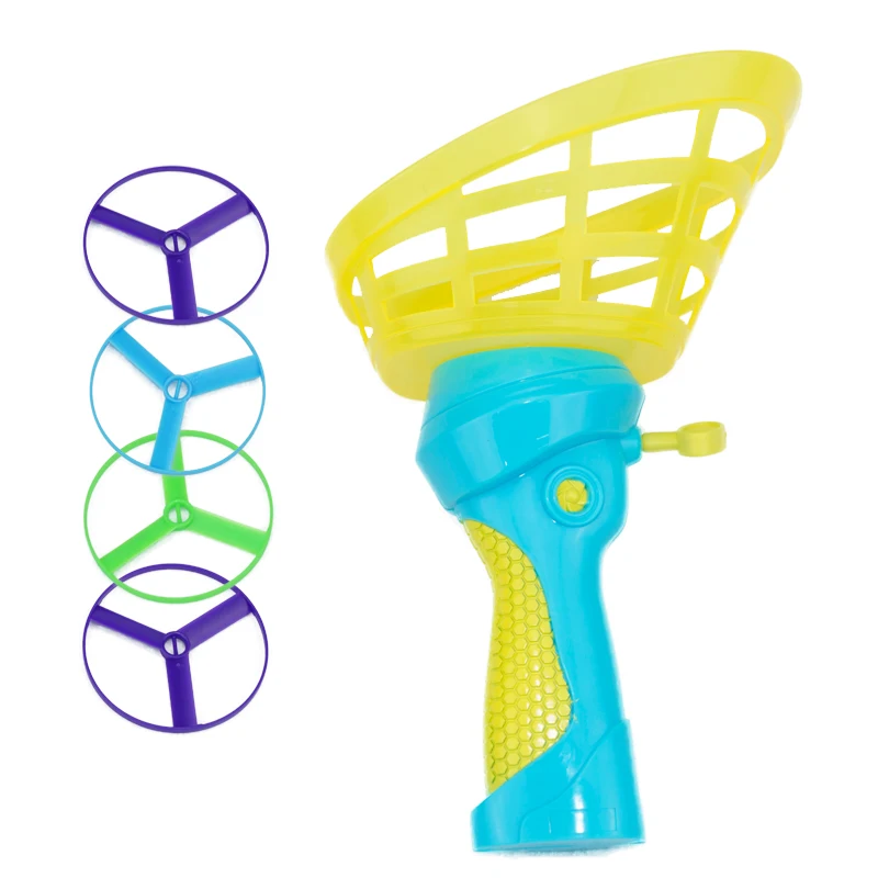 Fliegende Untertasse Disc Launcher Kinder Fliegende Spielzeuge Zugschnur UFO Wurf Fangen Outdoor Sport Propeller Kinder Spielzeug Geschenk Für Junge Mädchen – Detail 6
