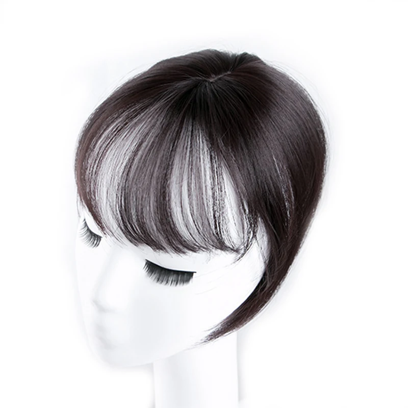 Black/Light Brown Synthetic Bangs for Women Bang High Temperature Fiber