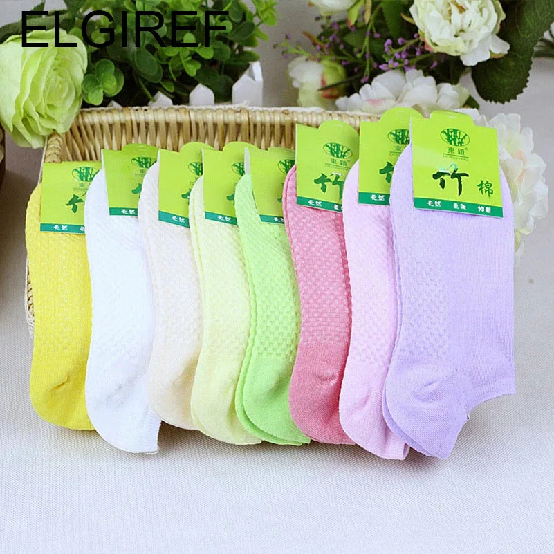 5 Pairs Women Socks Warm Comfortable Cotton Bamboo Fiber Girl Women\'s Socks Ankle Low Female Invisible Color Girl winter socks