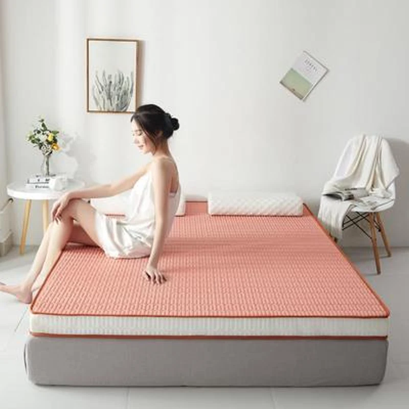 latex sponge filling Mattress Floor mat Foldable Slow rebound Tatami Cotton Cover Bedspreads thickness Twin King Queen Size