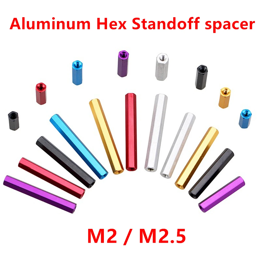10pcs M2 M2.5 Aluminum standoffs Hex aluminum spacer Column post spacing screws for RC model parts