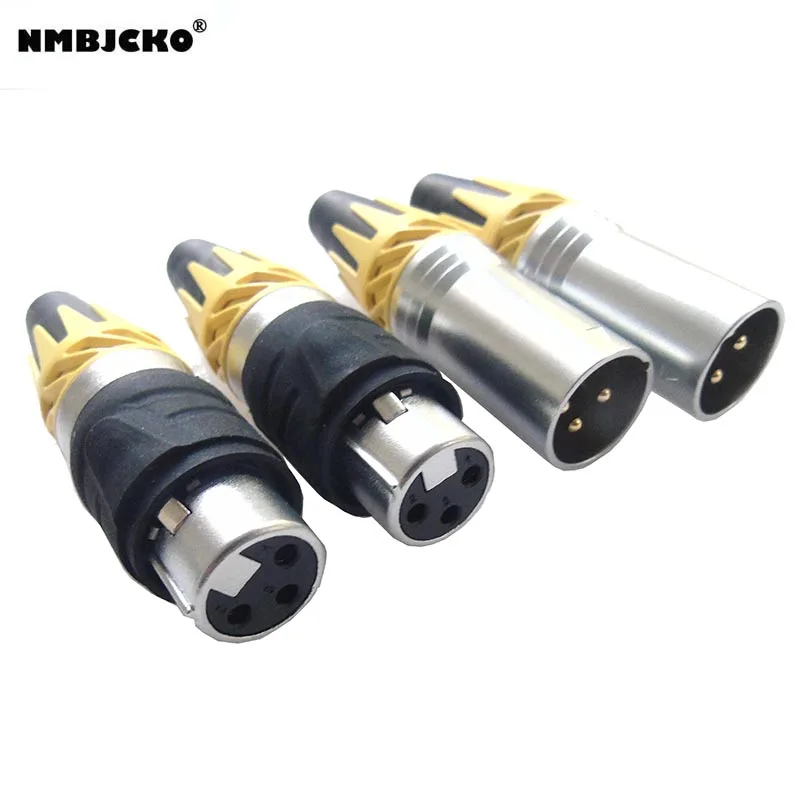 

NMBJCKO new 20pcs/lot 3 Pole XLR Connector with 10pcs xlr male and xlr female for Audio Cable Mic Microphone with waterproof