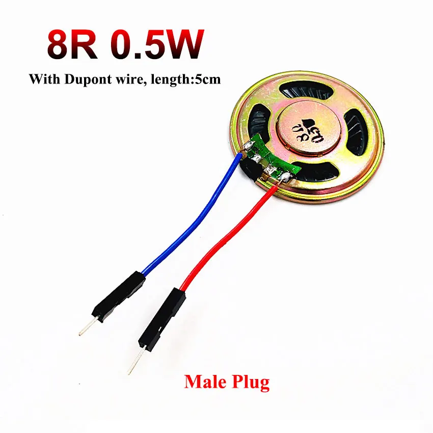 JCD 1PCS Mini ลำโพง8 Ohm 0.5W 8R ของเล่นสุนัขอิเล็กทรอนิกส์ Horn ลำโพง40มม.ลำโพง dupont ชายหญิง