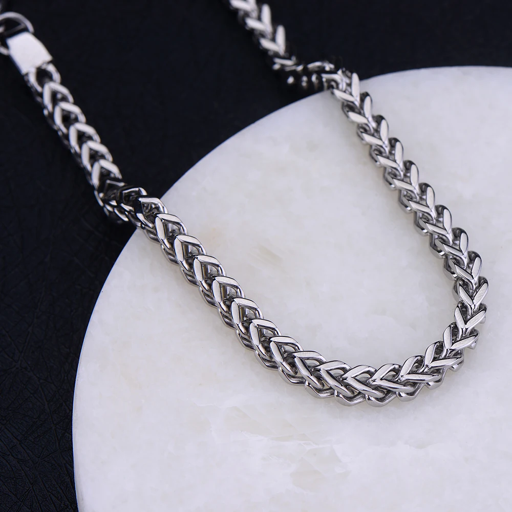 4/6MM Stainless Steel Chain Bracelet & Bangles Fashion Men\'s Titanium Steel Link Bracelet Hip Hop Rock Jewelry Length 20/22CM