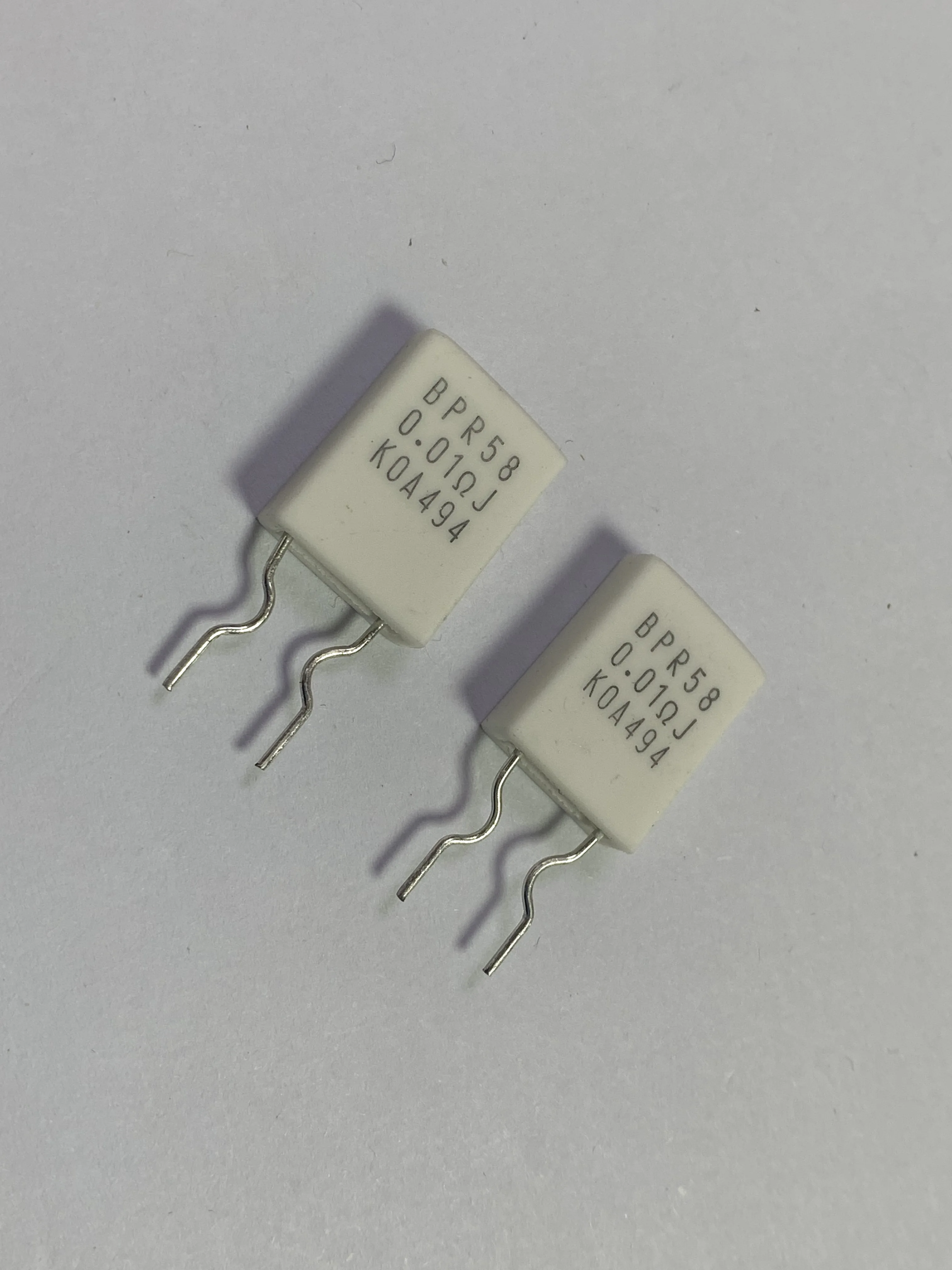 5Pcs/Lot/ KOA BPR58 5W 0.01r 10mr R01 5% direct plug oxygen free copper lead non inductive ceramic cement resistor