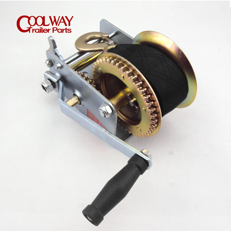 High Quality Hand Winch CAP 2000LBS / 900KG 8M Extra Long Synthetic Strap Webbing Car Boat Trailer