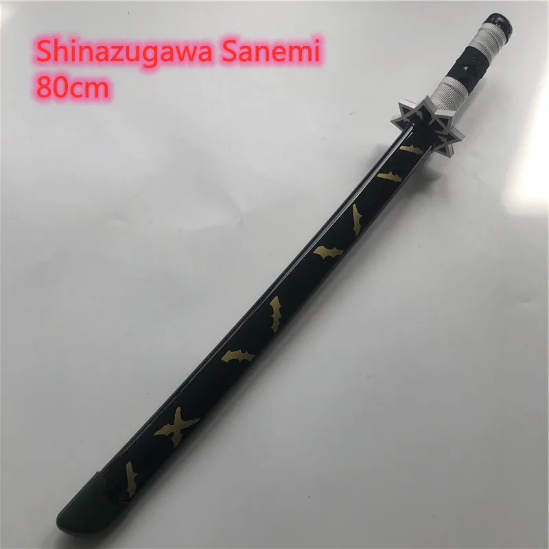 Kimetsu Không Yaiba Thanh Kiếm Vũ Khí Demon Slayer Shinazugawa Sanemi Cosplay Thanh Kiếm 1:1 Anime Ninja Dao Gỗ Đồ Chơi 80Cm