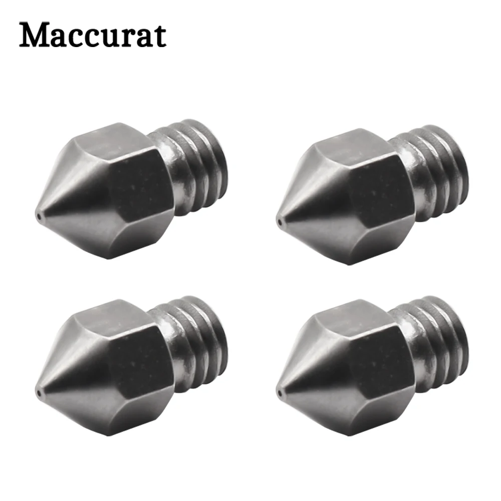 High Quality MK8 Nozzle Super Hard Steel Mold Steel Corrosion-Resistant Extruder Threaded 1.75mm 3D Printer Nozzle