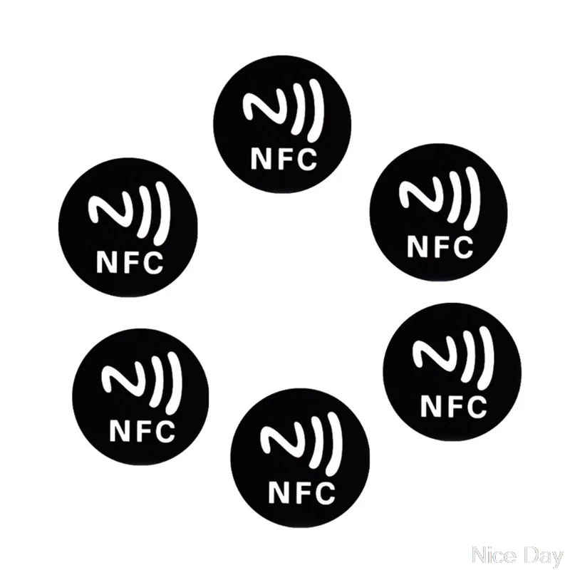 

6PCS Black Anti Metal Sticker NFC NTAG 213 Metallic Label Badges A29 20 Dropship