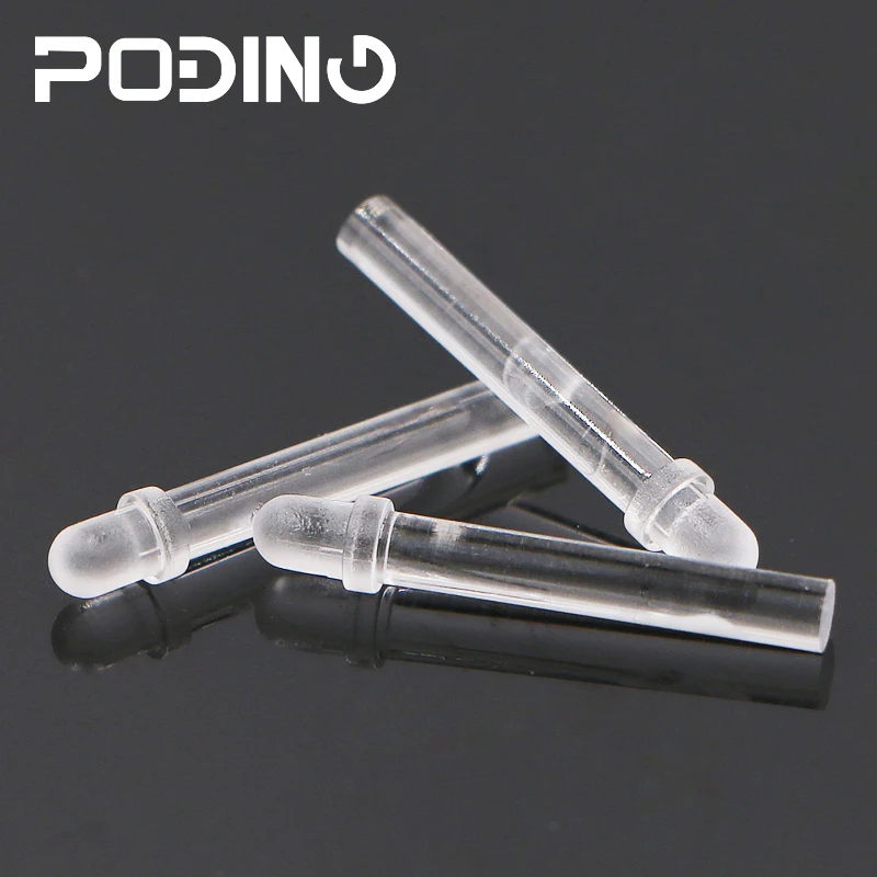 50pcs/lot Poding Clear DIA 3 MM LED Light Pipe RoHS Plastic Round Head Light Guide Pipe PLP1-XXX Series