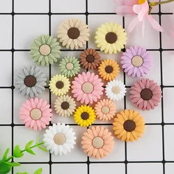 Baby Silicone Beads 50/100/200pcs Mini Flowers Teething Beads For Jewelry Making Bulk DIY Pacifier Chain  Jewelry  Accessories