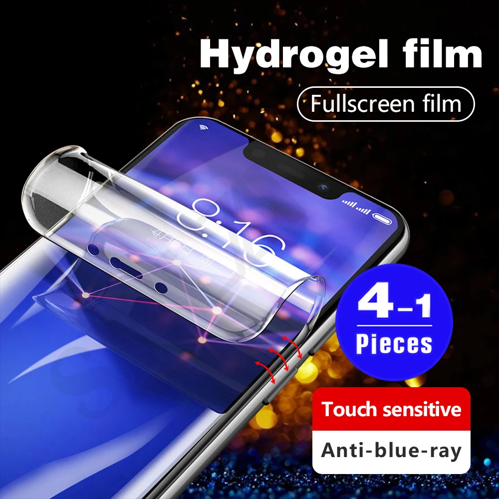 1-4Pcs cover hydrogel film for huawei p smart 2021 2020 S Z pro 2019 plus 2018 protective film phone screen protector Not Glass