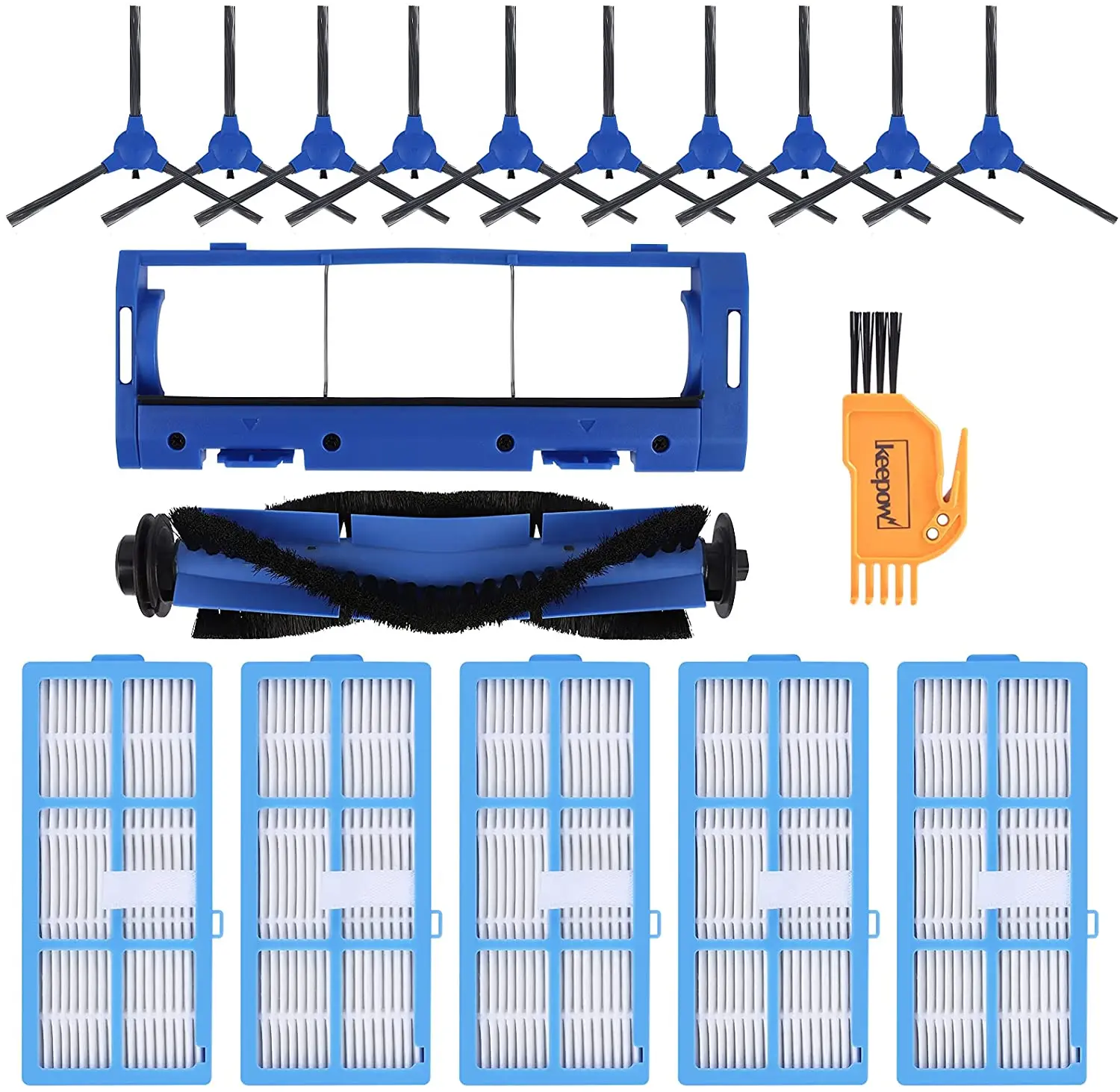 Replacement Parts Accessories Compatible with Coredy R550(R500+), R750, R3500, GOOVI D380, Kyvol E20, E31 Robot Vacuum 17 Pack