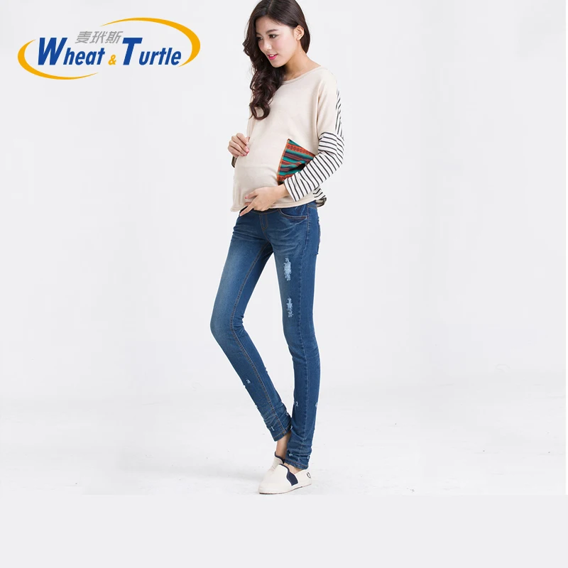 Jeans skinny ALTERHoles pour femmes enceintes, coton de bonne qualité, DistMurcia Blue Slim Pays l, vêtements de grossesse