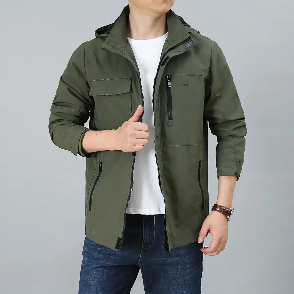 

Mens Jackets Spring Autumn Men's Outdoors Jacket Coat Men Casual Travels Windbreaker Coat Hooded Jackets Outerwear Male Clothing