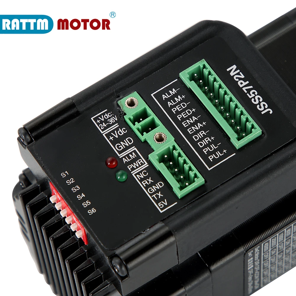 Servomoteur Nema23 en boucle fermée, hybride numérique intégré avec encodeur avec pilote 200KHZ DC24V-48V, Kit de contrôleur CNC, 2N.m