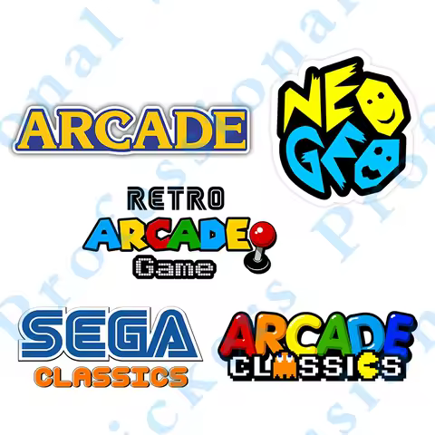 Funny Retro Arcade Game Decal Decor Motorcycle Car Sticker Off-road Laptop Trunk PVC Vinyl Stickers