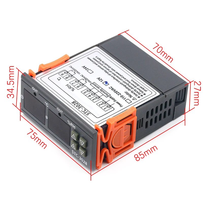 STC-3008 Digital Thermostat STC-3028 Temperature Humidity Controller Thermostat Humidistat Thermometer Hygrometer Control Switch