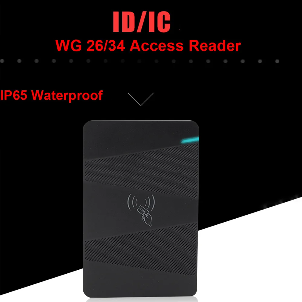 

125khz 13.56Mhz Access Control Card Reader Wiegand 26 34 Proximity Card Reader IP65 Waterproof Security RFID EM ID Card Reader