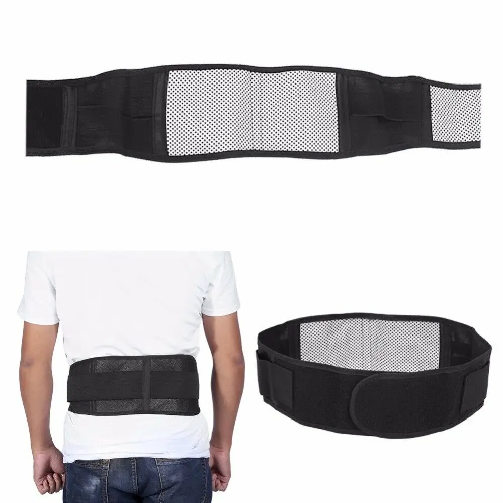 Unisex Adjustable Waist Support Tourmaline Self heating Magnetic Therapy Back Waist Support Belt Lumbar Brace Massage Band