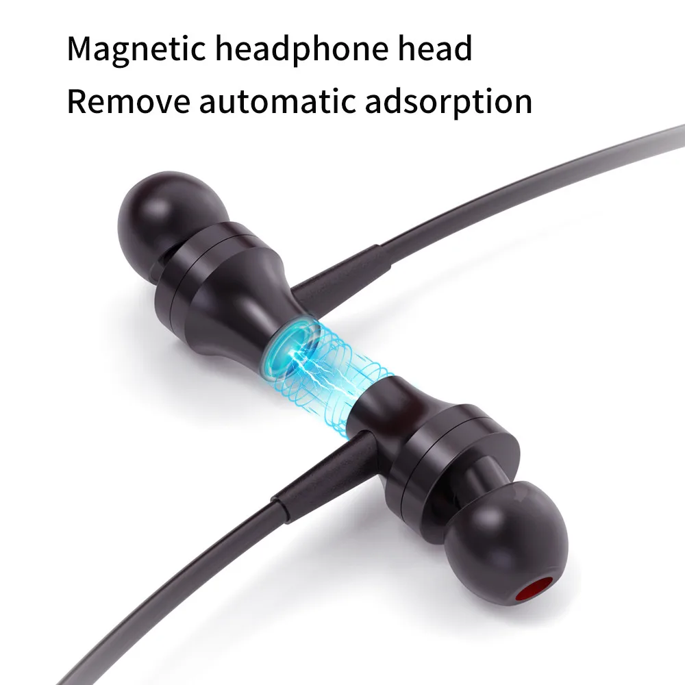 3 في 1 بلوتوث 5.0 الرياضة اللاسلكية سماعات الرقبة المغناطيس HIFI سماعة ستيريو دعم مشغل MP3 راديو FM TF بطاقة مع هيئة التصنيع العسكري