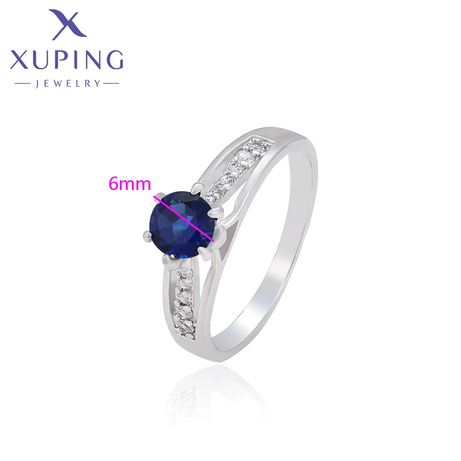 Xuping Jewelry Summer Sale Fashion Women Engagement Ring with Rhodium Plated ZBR196