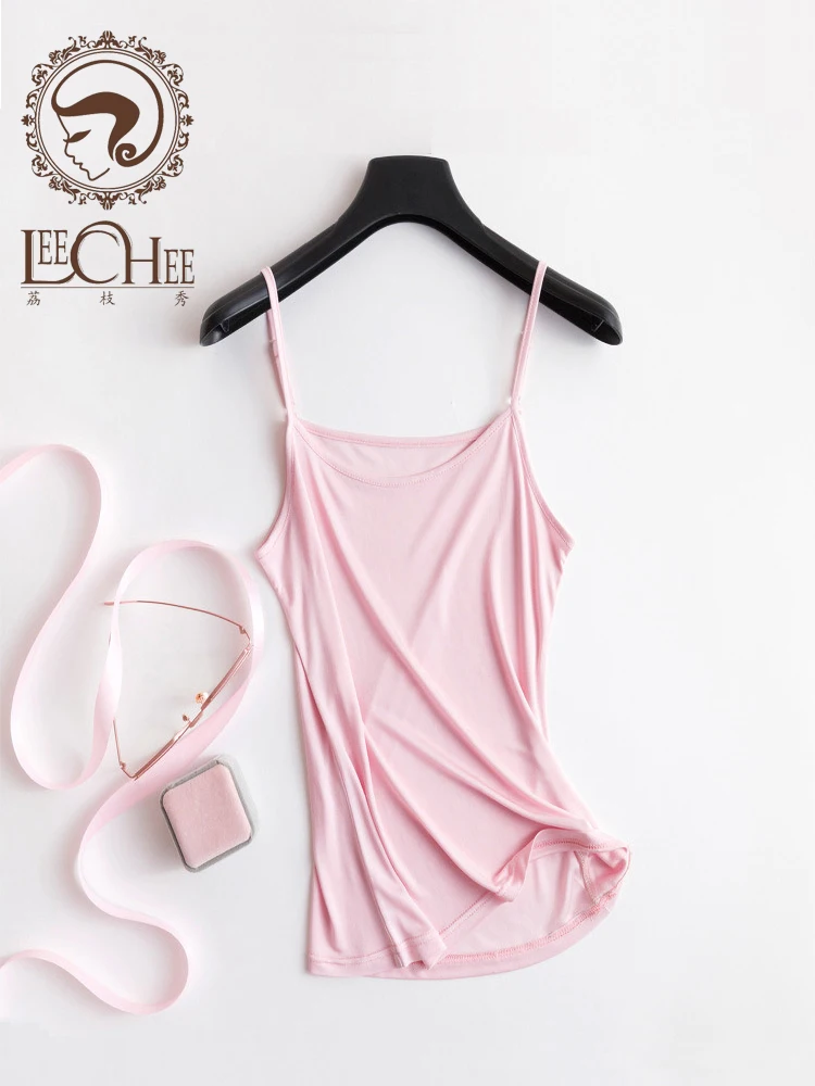 

Singlet Women 100% Silk Camisoles Knit Tanks Suspends With Top Shirt Lady lingerie underwear Free Wire Summer Free Shipping Soft