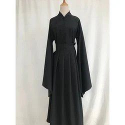 Chinese Hanfu Traditional Outfit Inner Wears For Ladies Women Men WhiteBlack Tops Skirt Daily Base Suit Big Sleeve Underwear