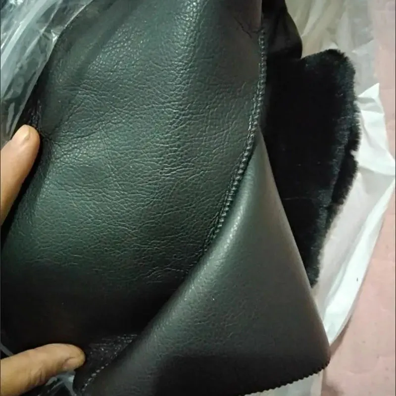 Moda jaqueta de couro genuíno feminino inverno ovelha tesoura pele juntos casaco usar ambos os lados casacos de pele carneiro kw1155