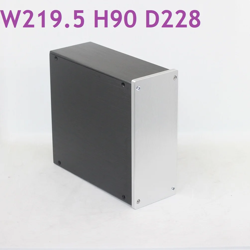 219.5X90X228 Anodized Aluminum Power Box Chassis DIY Preamp Amplifier Housing DAC Decoder Shell Audio No Hole Case Earphone PSU