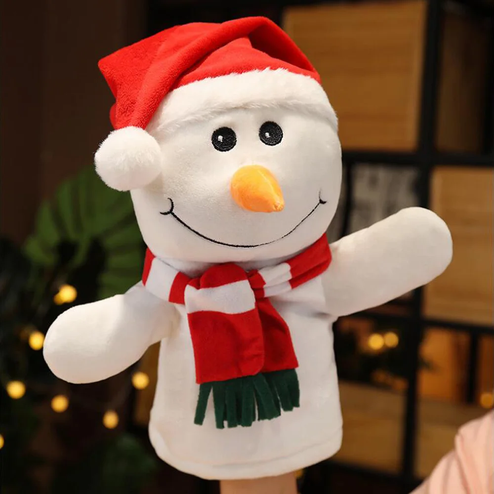 Children Hand Puppet Plush Stuffed Toy Christmas Gift Santa Claus