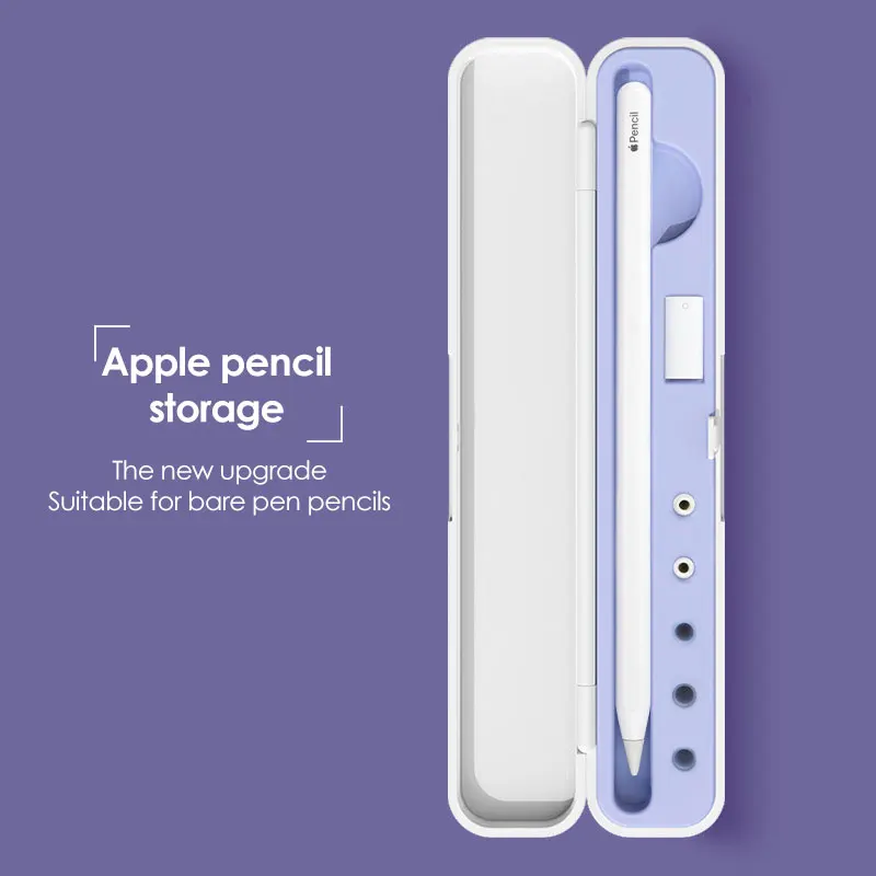 Pencil Storage Box for Apple Pencil Holder Portable Hard Cover Portable Case For Airpods Air Pods Apple Pencil Accessories