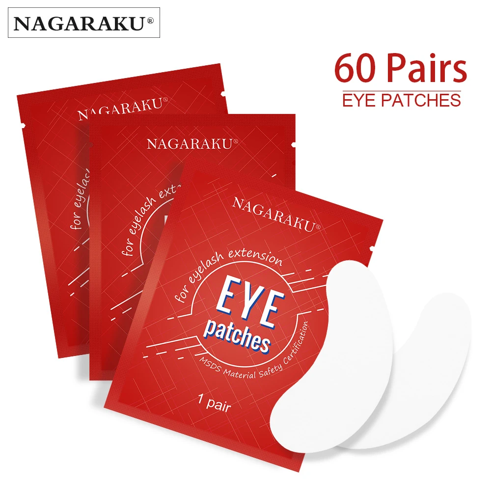 NAGARAKU 60 pairs/pack Under Eye Pads Patches Gel Patch for Eyelash Extensions Make up Tools Under eye pads