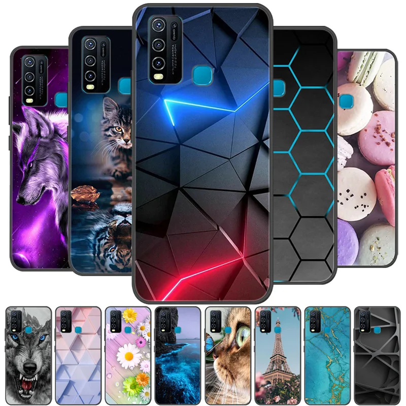 For Coque vivo Y30 Y50 Case Silicon Back Cover Phone Case For vivo 1938 1935 Cases Soft bumper Funda for Vivo Y50 Y30 6.53\