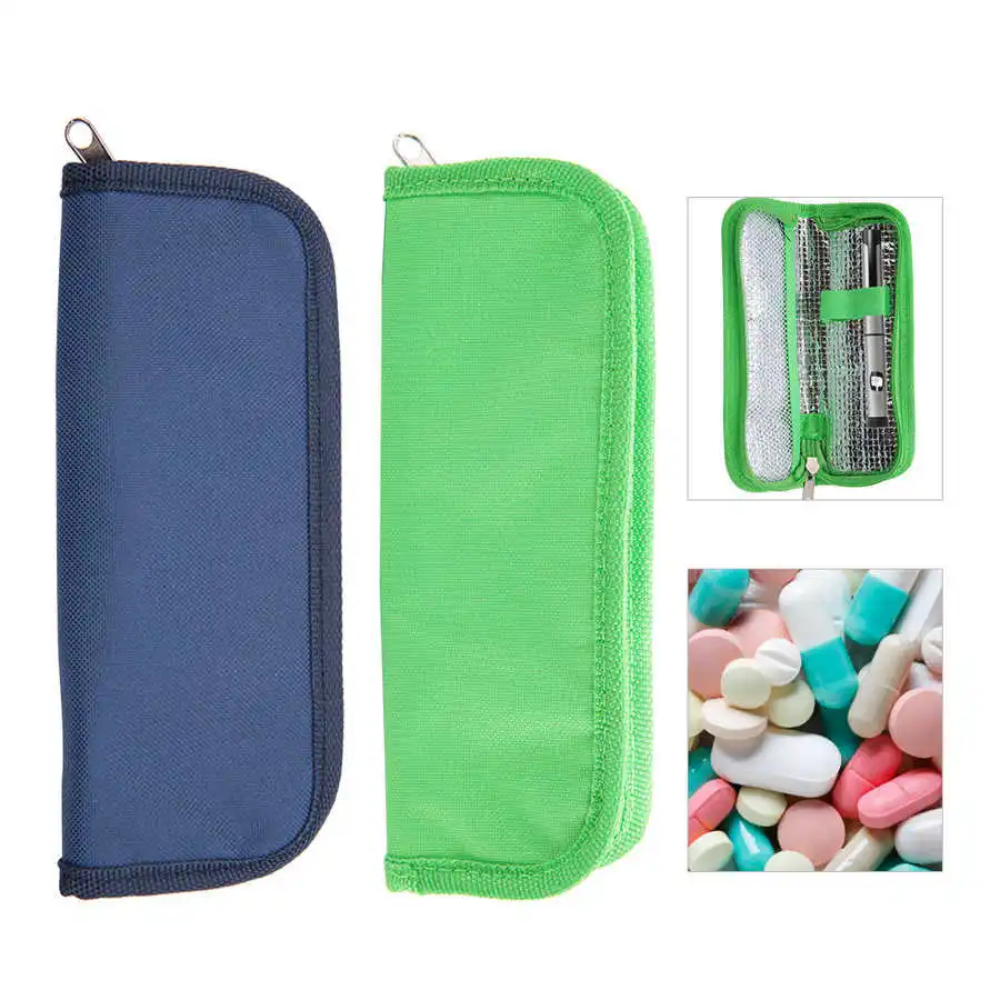 1Pc Portable Diabetic Insulin Cooler Bag Protector Pill Refrigerated Ice Box  Travel Case Insulation Outdoor Cooling Bag