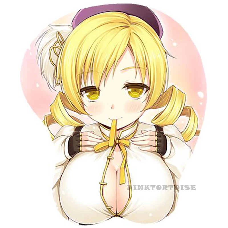 

PINKTORTOISE Mousepad anime Tomoe Mami 3d Mousepad silicone wrist rest Puella Magi Madoka Magica chest Mice Mat