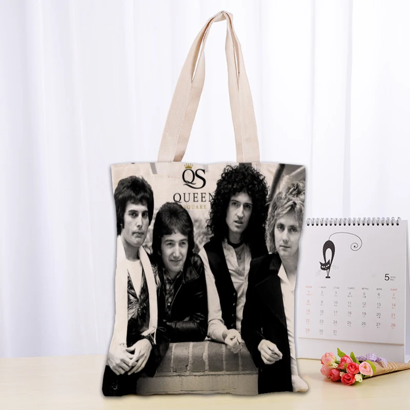 Custom Queen Tote Bag Foldable Shopping Bag Reusable Eco Large Unisex Canvas Fabric Shoulder Bags Tote Grocery Cloth Pouch