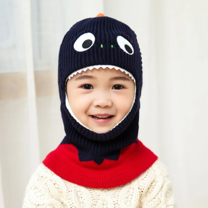 Children's hat cartoon baby hats autumn winter warm hat cute dinosaur knit hat Boys girls Skullies Beanies hats