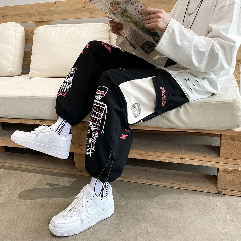 Hip hop trendy pants men's loose fitting overalls joggers pantalon homme hombre sweatpants Factory The new listing