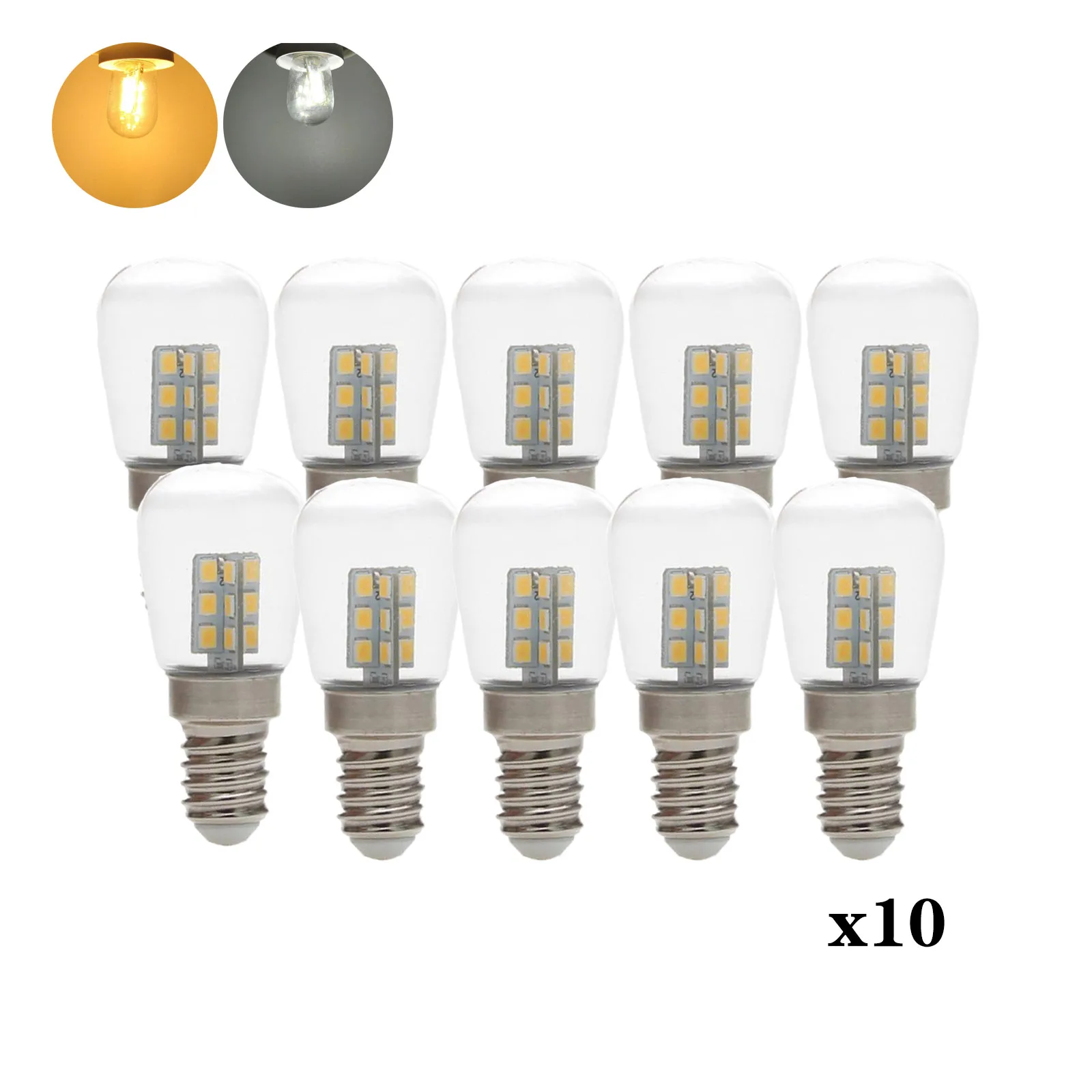 

10x E12/E14 LEDs Mini 4W Refrigerator/fridge LED Bulb Lighting, Bright Indoor Lamp Fridge Freezer Chandeliers Lighting