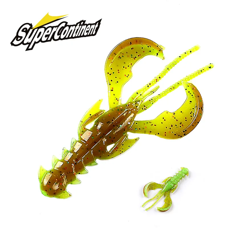 Supercontinent Crazy Lures 65mm/10szt 40mm/20szt Miękkie przynęty Przynęty wędkarskie krewetki Homar Miękka plastikowa przynęta Przynęty wędkarskie