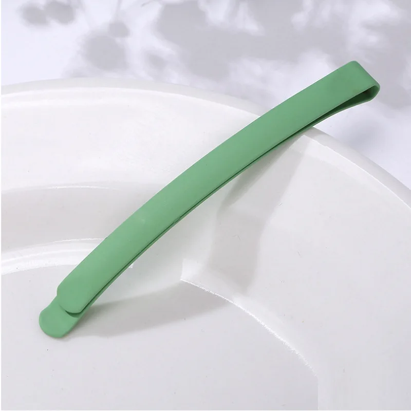 6.5cm New Fashion  Color Matte Spray Paint Hairpin BB Clip Hairpin Barrettes Women Children Girl Handmade Accessories Headwear