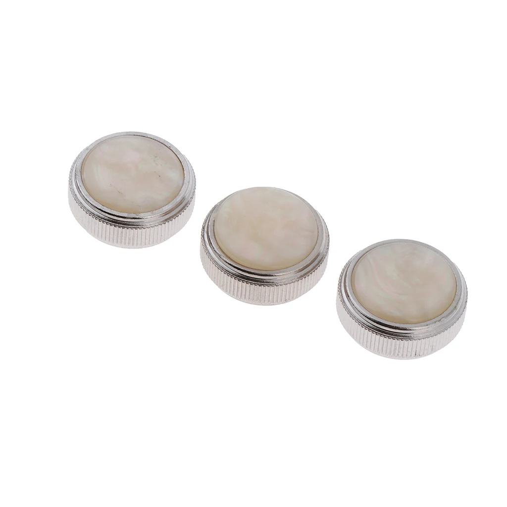 3Pcs/Set Alloy Baritone Trumpet Valve Finger Buttons Repair Parts Set Brass Wind Instrumental Baritone Replacement