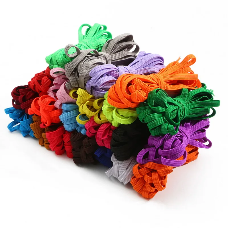 New 6mm Colorful High-elastic Elastic Bands Rope Rubber Band Line Spandex Ribbon Sewing Lace Trim Waist Band Garment Accessory