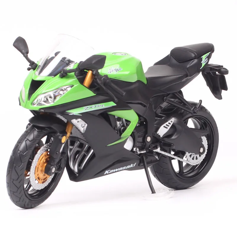 1/12 Kawasaki ZX-6R Ninja Racing Cross-country Motorcycle Model Simulation Metal Street Motorcycle Model Collection Kids Gift