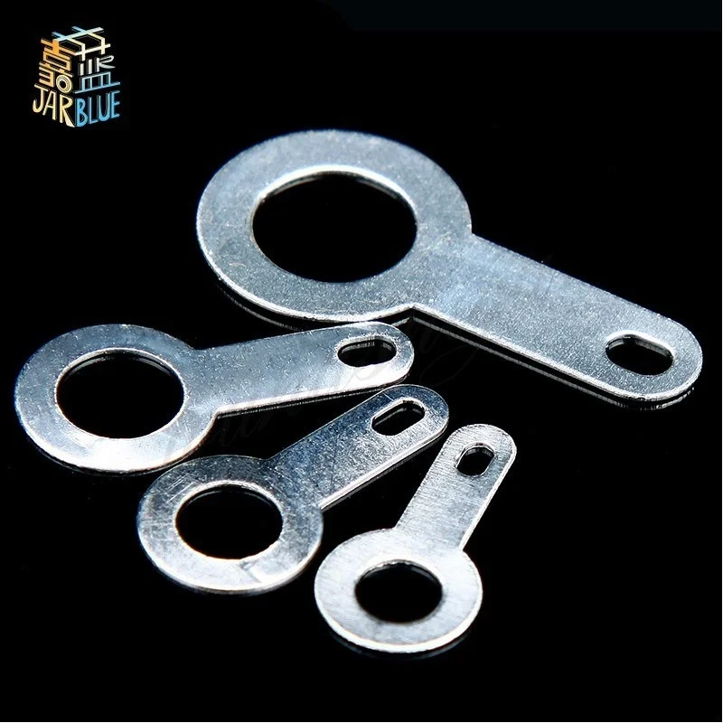 

100Pcs M2.2-M6.2 Silver-plated Copper Single Head Soldering Terminal Circular Weld Washer Welding Sheet Soldering Lug