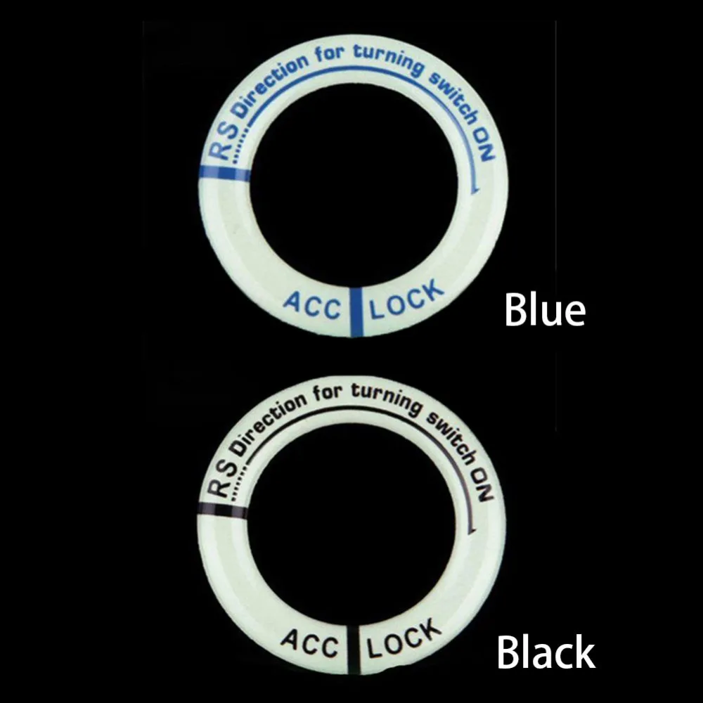 اختياري اللون للرؤية الليلية ضوء مضيئة مفتاح إشعال ملصق توهج حلقة رئيسية ثقب غطاء لملحقات السيارات الداخلية