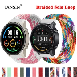 Elastic Band For Xiaomi Mi Watch Color Miwatch Color 2 Strap Braided Solo Loop Bracelet For Haylou Solar LS02 Bracelet Wristband