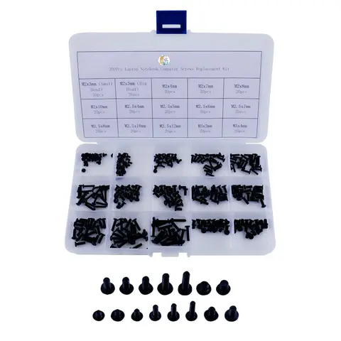 300pcs Laptop Screw Replacement Kit M2 M3 JARBLUE